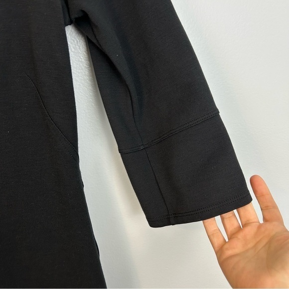 Theory Black Sheath Mini Dress Size 4 - Picture 8 of 10